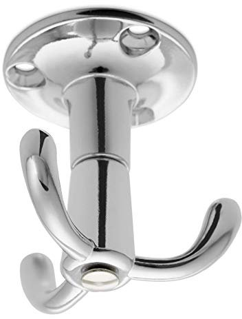 SOTECH 5 x Drehhaken TROMSO 3-fach Chrom poliert 53 x 50 mm Sockel Ø 40 mm BA 25 mm Aluminium Haken Garderobe Aufhänger