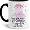 Nilpferd-Tasse mit Spruch Ich bin eine verdammte Prinzessin du Pisser - Kaffeetasse/Mug/Cup/Prinzessin/Lustig/Witzig/Innen & Henkel Schwarz