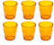 Omada Design 6 verres à boissons de 30 cl pour vos long drink en plastique 9 cm de hauteur, incassables,forme octogonale empilables et allant au lave-vaisselle, Ligne Unglassy,Jaune