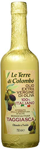 Le Terre di Colombo - Olio Extravergine d'oliva Taggiasca - Bottiglia Dorata - 0.75 litri