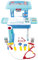 Eddy Toys Doktor Spielzeug, 2 in 1-Spielzeug Kinder-Trolley mit Doktor-Spielset, Koffer umbaubar zum Kinderarzt-Behandlungstisch mit viel Zubehör