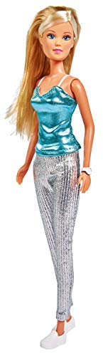 Simba 105733484 - Simba Love Shimmer, Puppe in einem modischen Glitzertop und Hose, mit Uhr und Sneakers, Es wird nur ein Artikel geliefert