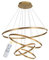 GaoHX 4-Ring LED-Hängelampe Dimmbar Gold Kronleuchter 108W Ringleuchte Lampe Moderne LED-Hängeleuchte Rund Ring-Pendelleuchte, Esszimmer Design Lampe Wohnzimmer Leuchte, 20+40+60+80CM
