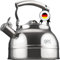 GIPFEL INTERNATIONAL Flötenkessel mit Pfeifen, Teekessel aus lebensmittelechtem Edelstahl, Kochfeldkessel mit ergonomischem Griff für Gasherd, Induktion, elektrisch, 2,3 Liter