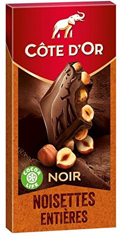 CÔTE D'OR - Chocolat Noir Noisettes 180G - Lot De 4