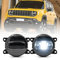 NSLUMO LED-Nebelscheinwerfer für Jeep Renegade (BU) 2014.09-2021 Weiß 3,5 Zoll LED-Frontstoßstange Nebelscheinwerfer 2 teiliges schwarzes Len Kit
