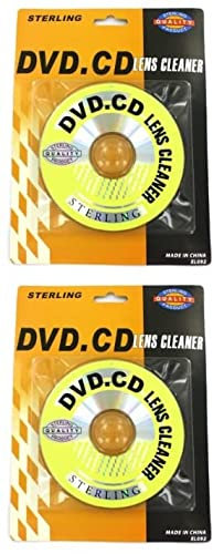 Set of 2 CD DVD CD-ROM Laser Lens Cleaner Compact Disc Dry Laser Lens Cleaning Kit