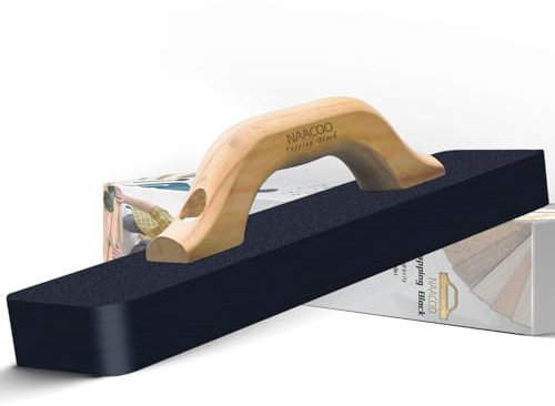 NAACOO Heavy Big Tapping Block for Vinyl Plank Flooring with Big Wood Handle, No Hammer Needed - Knock 1-2 Times to Complete Flooring Installation(15-1/2inch)