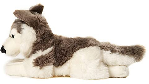 Uni-Toys - Husky grau, liegend - 40 cm (Länge) - Plüsch-Hund - Plüschtier, Kuscheltier