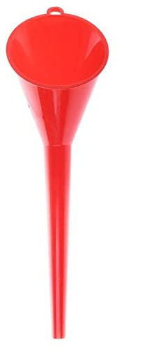 Oil Funnels Plastic Gas Oil Funnel, Universal Long Mouth Funnel Gas Funnels Car Refueling Funnels Portable Gasoline Engine Funnel, Wide-Mouth Bright for All Automotive Motorcycle(Red)