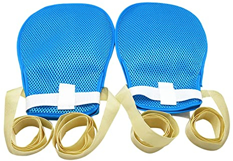 YJZQ Gants de protection Moufles avec Bande Gant Moufle soin des vieux gants anti gratte Femme Homme Gants en Maille respirant