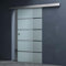 Mai & Mai Porta Scorrevole in Vetro 77,5x215cm, Porta Scorrevole in Vetro Satinato 8mm in 5 Strisce con Binario e Maniglia Rotonda, Distanza dal Muro 25mm, Amalfi TS11H-775