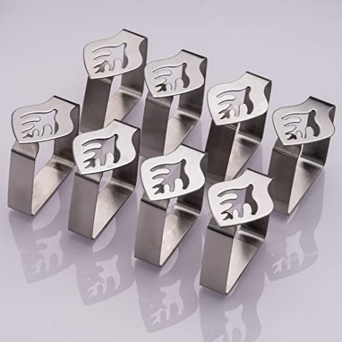 laro 8-32 Stück Premium Qualität Tischtuchklammern Edelstahl, Tischdeckenklammer Tischabdeckungsklemmen Tischdecke Tischdeckenhalter Clips Tischtuch Clips - Silber