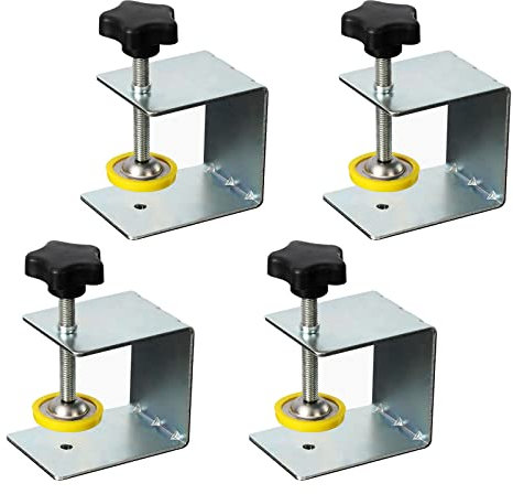 C Zwingen Set 4 Stück,CEIEVER Schubladenfront-Installationsklemmen Heavy Duty trägerklemme Schrankklemmen Gesichtsrahmen für zwingen Klemmen&Spanner Holzarbeiten Werkzeug