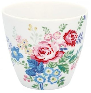 GreenGate - Latte Cup - Elina - Keramik - Farbe: White - (ØxH): 10 x 9 cm