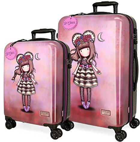 GORJUSS Frida Koffer-Set, Rosa, 45 x 67 x 26 cm, robust, ABS-Verschluss, 78,39 l, 6,7 kg, 4 Räder, Handgepäck, Rosa, Talla única, Kofferset