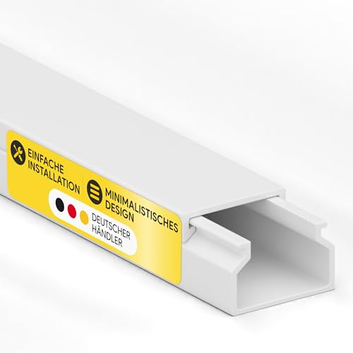 Kabelkanal aus hochwertigem PVC weiß Kabelleiste 2m - 1 Stück - 15x10mm