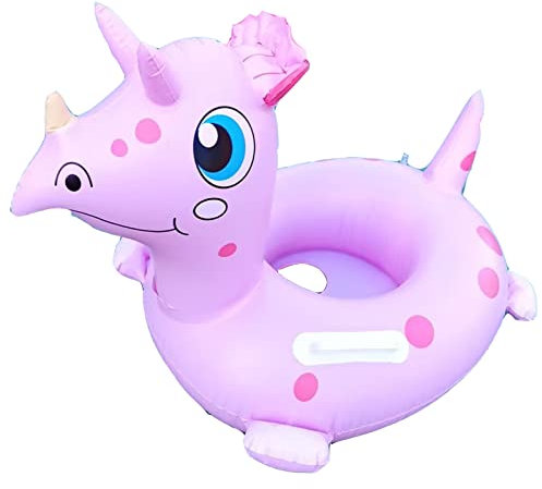 Anello da Nuoto Gonfiabile, Salvagente con Mutandina, Galleggiante per Piscina, per Bambini 4-48 Mesi (Dinosaur (pink))