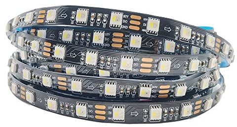 Vrabocry SK6812 RGBW RGBWW Led Streifen 4 In 1 Ein IC Stick 3leds/6leds Led Licht 5M 60 LEDS Schwarz Weiß PCB IP30 65 67 DC12V/24V (5m 60leds/m Schwarz Pcb, Rgb+kaltes Weiß Ip65)