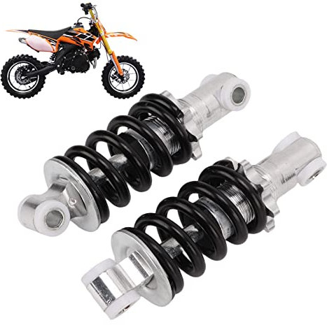 Tissting 1 Paar Motorrad Stoßdämpfer Hinten 125mm 400 Lbs 8mm Loch Universell Moped Federdämpfer Verstellbarer Dämpfung Dämpfer für 47cc 49cc Mini Pocket Bike, Elektroroller, 250cc Dirt Bike