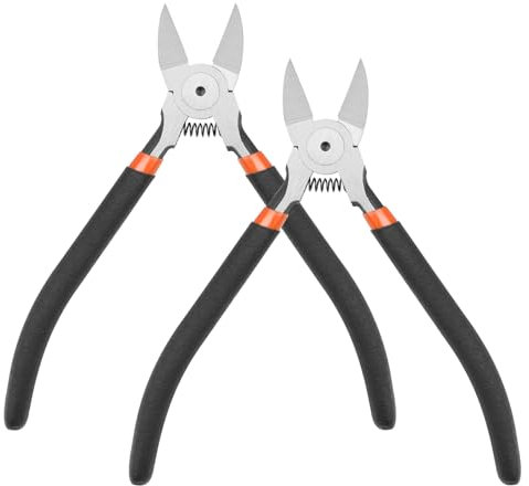 TAIANJI 2 Pack Precision Wire Cutters, Wire Jewellery Cutters Flush for Crafting, Artificial Flowers, Electrical