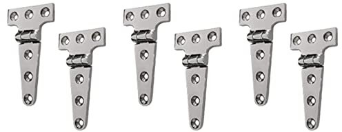 Bonkshire 6 PCS Heavy Duty T Hinge 316 Stainless Steel Marine Grade Casting Hinge Door Hatch Hinge Boat