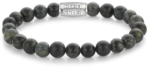 Rebel and Rose RR-80107-S - Green Rocks - Armband-Größe L, Perlen oder Leder Armband