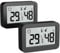 DOOMAY Mini igrometro Termometro da Interno, Misuratore di umidità Digitale con Pulsante di Commutazione Celsius Fahrenheit, Misuratore di umidità Monitor della Temperatura per Cameretta,Nero(2)