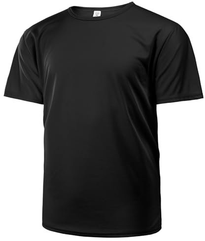 Aomig Herren-T-Shirt Set, Men's Schwarze Sport Schnelltrocknend T-Shirts Funktionsshirt Sportshirt Kurzarm, Oversized Basic Sommer Mnner Sport Oberteil fr Running Laufshirt (M)