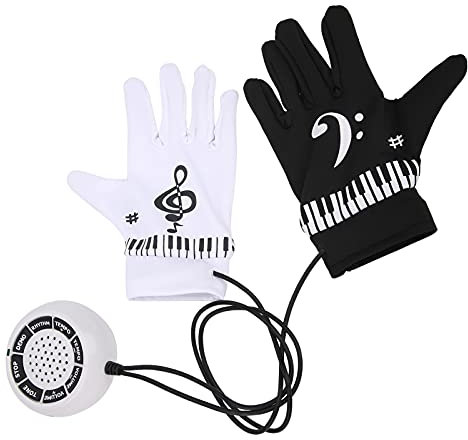 Elektronische Klavierhandschuhe, Spielbar, Interaktive Klaviermusik-Handschuhe, Handübung, Tasteninstrument mit Lautsprechern für Kinder und Erwachsene