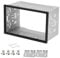 10 Pcs Car Stereo Double Din Cage with Frame, 180x110x100mm(Inside) Iron Universal Double Din Head Unit Car Installation Kit Securing Cage with Frame for Car Radio Double 2Din DVD Player