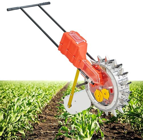 Beachtiful Hand Push Samensämaschine, 16 Mund Garten Push Sämaschine Pflanzmaschine, Handgeführte Reihenkultur Pflanzmaschine, zum Pflanzen von Mais Baumwoll Sojabohnen Erdnuss Mungbohnen