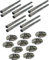 Radiator Pipe Sleeve Covers and Pipe Collars in Chrome Effect 15mm x 200mm (10 x 10 Pack)