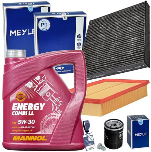Inspektionspaket + 5W30 Öl passend für A3 8V Golf 7 T-ROC + Octavia 3