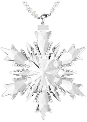 Makamsui Crystal Snowflake Christmas Ornament, 2024 Annual Edition Christmas Tree Ornaments Pendant Crystal Sun Catcher Home Hanging Decor for Christmas Tree Decoration D