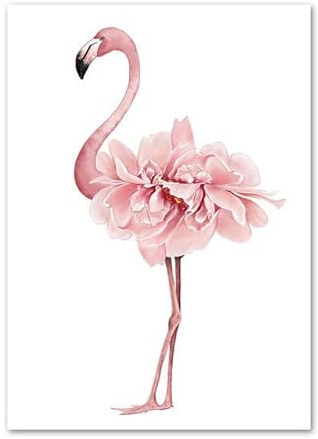 HJOSWVNS Poster Mural Flamant Rose Tableau Decoration Murale Affiche Murale Tableau Peinture sur Toile Tableau Decoration Murale Salon Tableaux, Posters et Arts Décoratifs Sans Cadre 40x60cm/1 Pcs