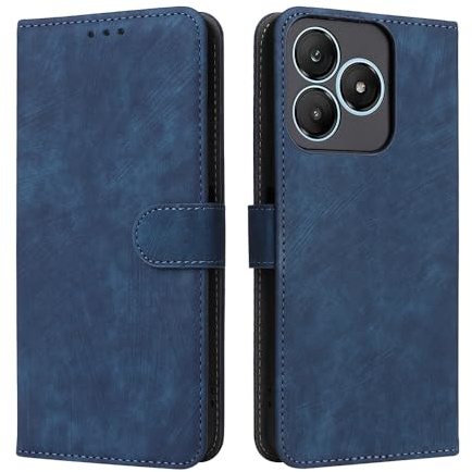 XINNI Housse pour Wiko T20 Etui, RFID Protect PU/TPU Cuir Coque Magnétique Portefeuille, Bleu