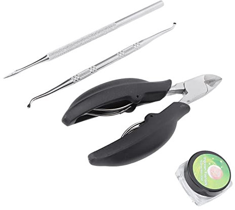 In Grown Toe Nail Remover, Ingrown Toe Nail Correction Tools Set Nail Pad Nail Cleaning Kit Professional Pedicure Tools Ingrown Plier Toenail Lifter Single Head File Pedicure Set