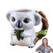 Adorable taza de cerámica con forma de koala, taza de cerámica de animales, tazas de vino de cerámica pintadas a mano de 520 ml, taza de cóctel para beber en forma de animal para café caliente