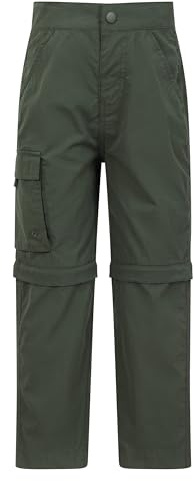 Mountain Warehouse Active Kids Convertible Trousers -Shrink & Fade Resistant, Fast Dry, Zip Off Casual Bottoms, Boys & Girls - Autumn, Camping, Travel Khaki Teen Size 13 Years