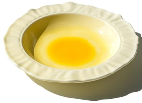 Ceramic Plates and Bowls Tableware Set Household Soup Rice Spoon (Yellow)