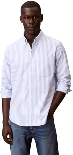 Calvin Klein Herren Ls Yd Stripe Oxford Classic Shir Lv04rf100g Andere Hemden