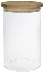 BRANDANI barattolo grande in vetro borosilicato con coperchio in bamboo 1100 ml