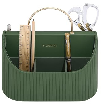 Emerald Stationery Caddy with Handle