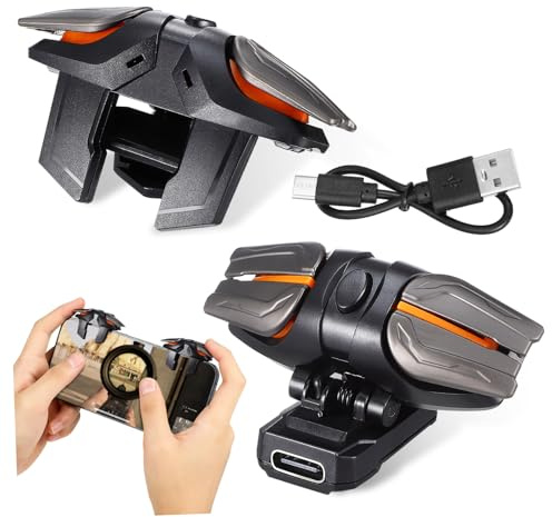 FONDOTIN Gaming Griffe aus Abs Kunststoff mit Ergonomischem Design und Bildschirm Schutz Controller für Handy mit Kabel und Handschuhe für Shooter Spiele