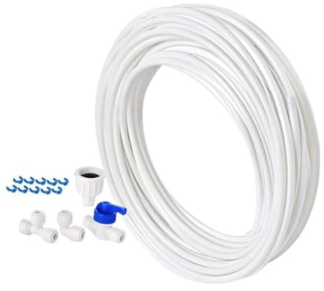 Zanthicia Flexible Water Pipe Tube Ice Maker Accessory Reliable Fridge Connector Quick Installation Water Filter Fitting Tubing Kit Fridge Hose Ice Machine Dispenser Accessory