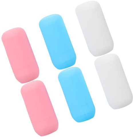 NUOBESTY Lot de 6 Manchons Extensibles en Silicone Étanches pour Bouteilles de Voyage 22 Cm, Protection Anti-fuites pour Flacons de Shampoing, Lotion et Soin, Housses Élastiques