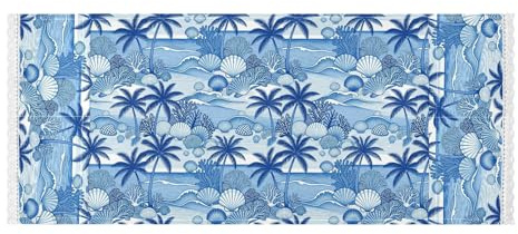 Fundas para lavadora y secadora con borde de encaje con bolsa lateral, lavable, protector superior para lavadora, vintage, playa costera, verano, para refrigerador, lavadora a rodillos, horno