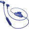 JBL E25 BT In-Ear Wireless Bluetooth Headphones, Universal Remote with Built-In Microphone, 8 Hours of Music Playback, Blue