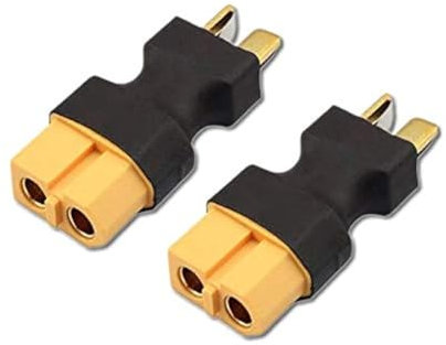 2X Stück Premium Adapter Set XT60 Female auf T-Stecker T-Dean T-Connector Male für Lipo Akku Battery Hochstrom Adapterkabel von Mr.Stecker Modellbau®